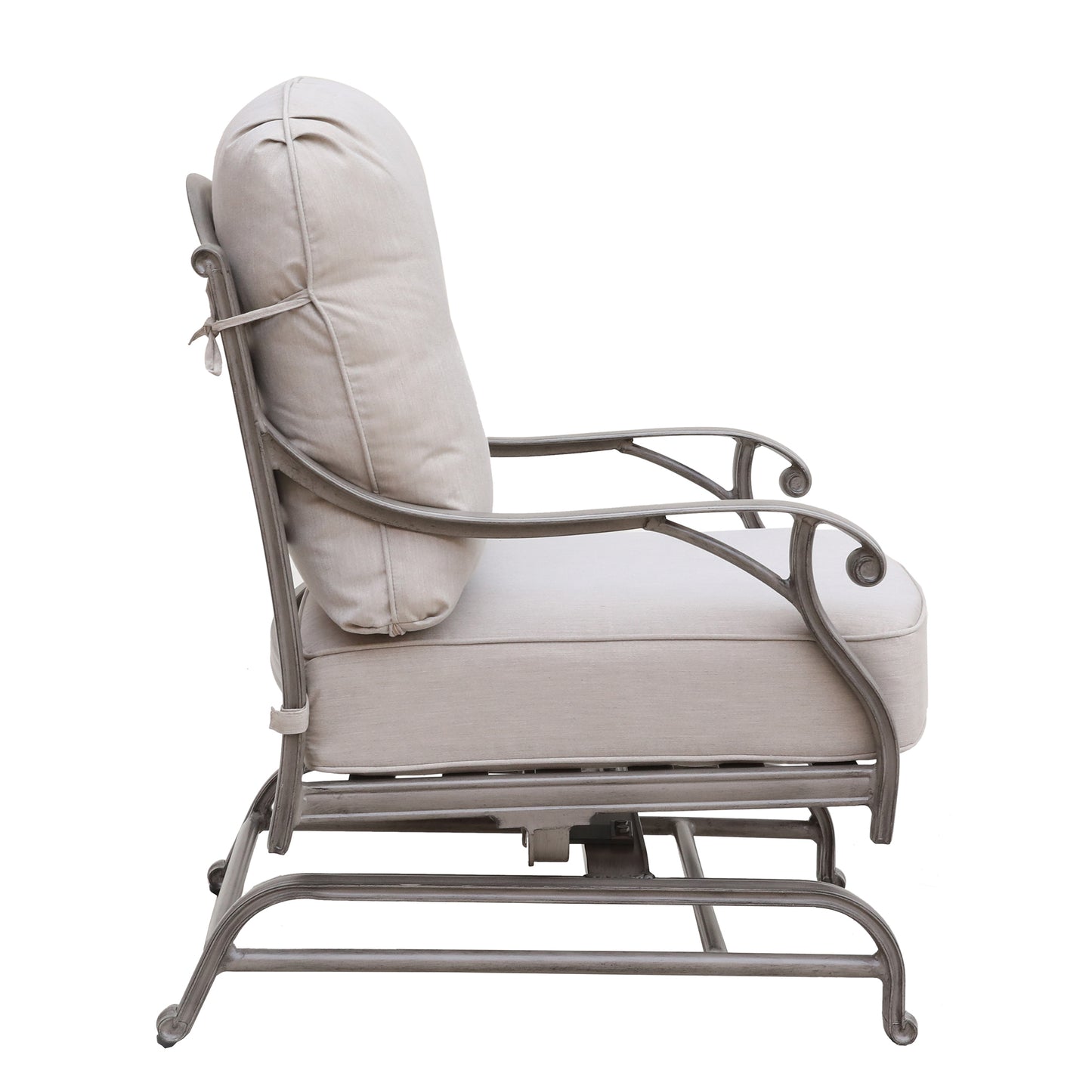 Apoda Cast Aluminum Club Motion Chair With Cushion (Set of 2)