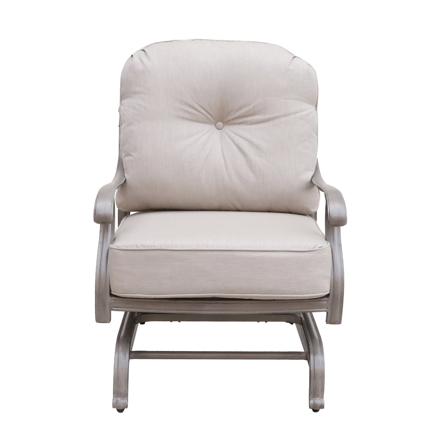 Apoda Cast Aluminum Club Motion Chair With Cushion (Set of 2)