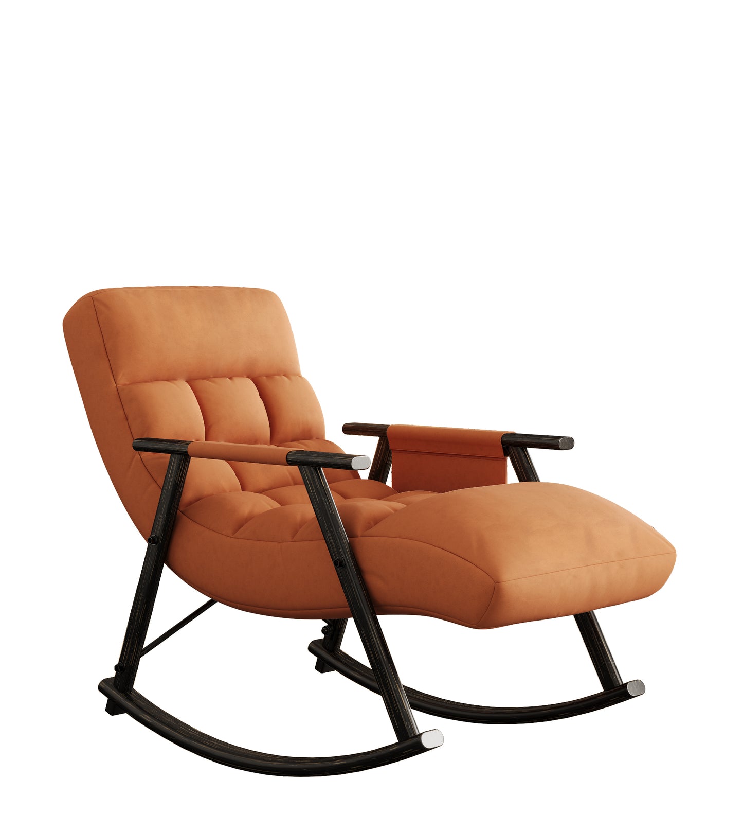 Dawson Casual folding rocking chair upholstere - Orange