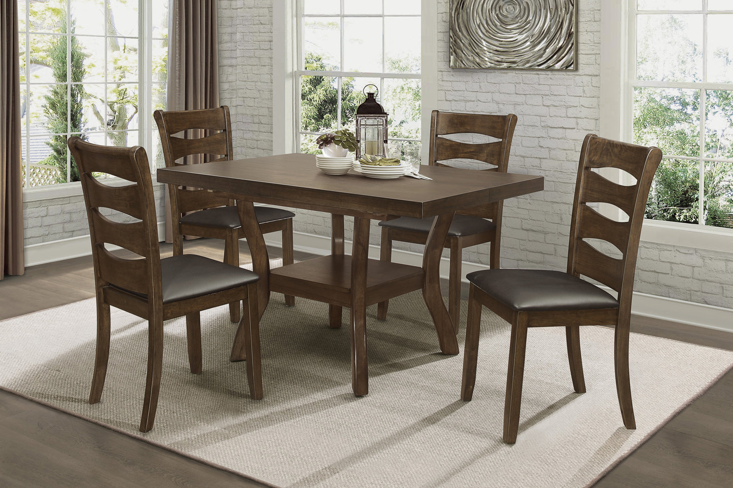 Fabio Dining Chair (Set of 2)- Brown
