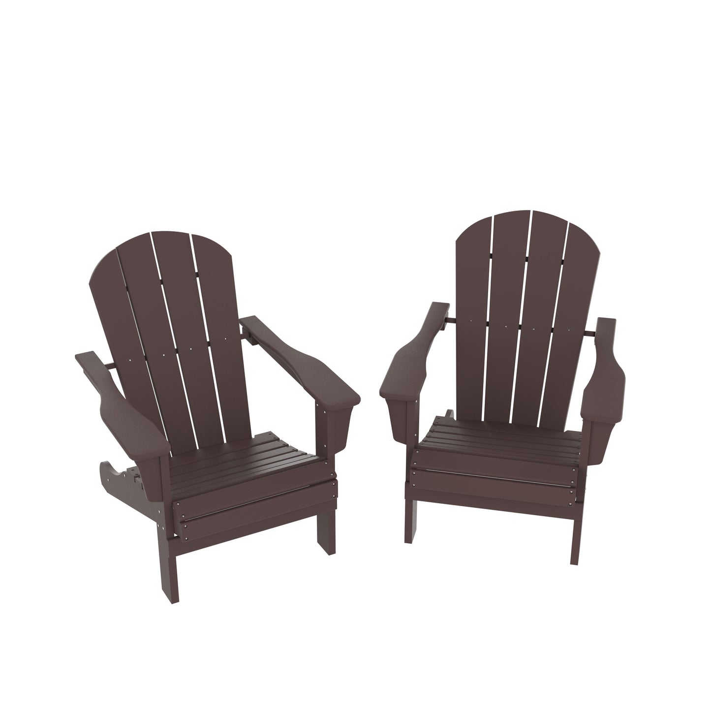 Corey Outdoor Patio Adirondack Chair (Set of 2) - Brown