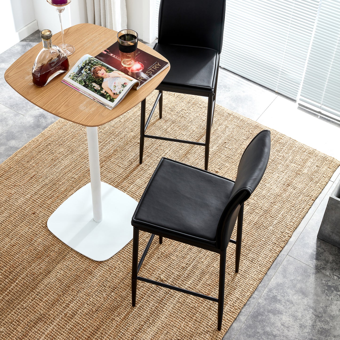 Zen Bar Stool - Black Set of 2