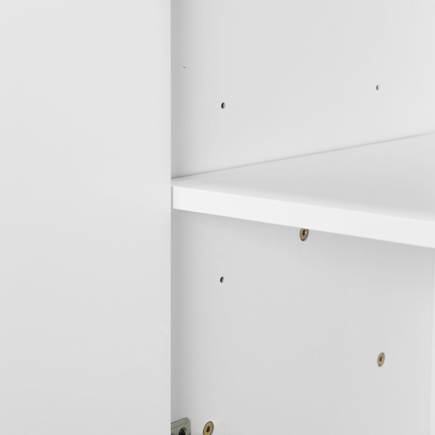 O II Metal Handle Storage Cabinet - White