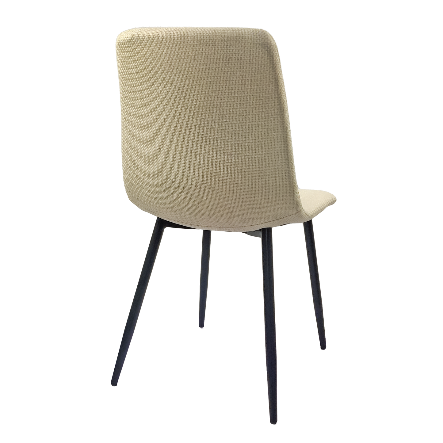 Ona Suedette Dining Chairs with Black Metal Leg (Set of 2) - Beige