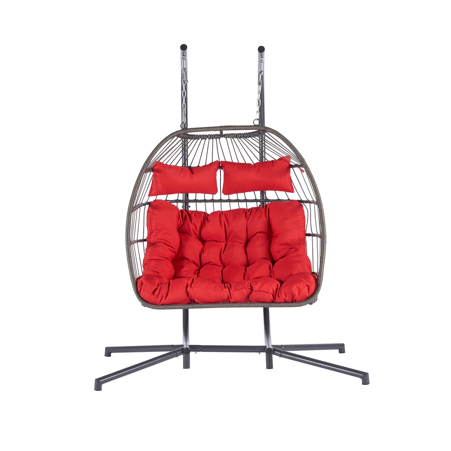 Thornton For 2 People Outdoor Rattan Hanging Chair - Red