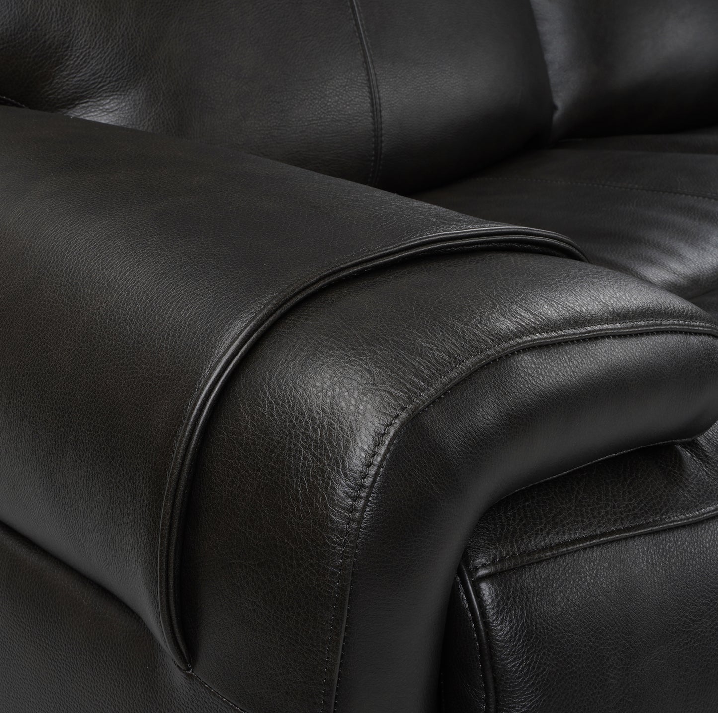 Zarno Genuine Leather Power Recliner - Black