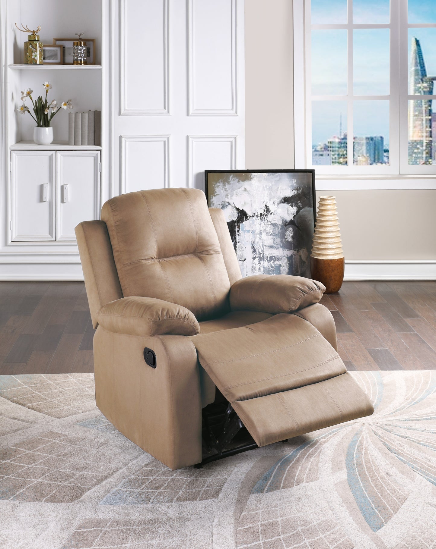 Freda Microfiber Motion Recliner - Peat