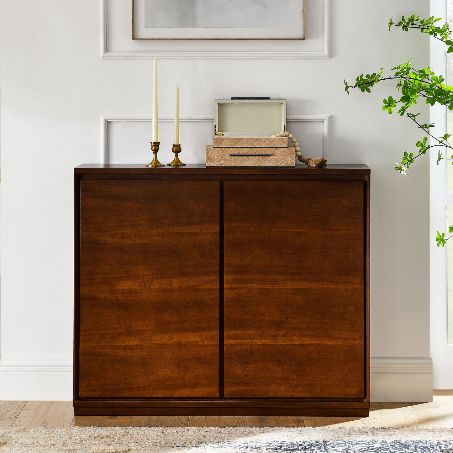 Marion Storage Wooden Cabinet - Walnut