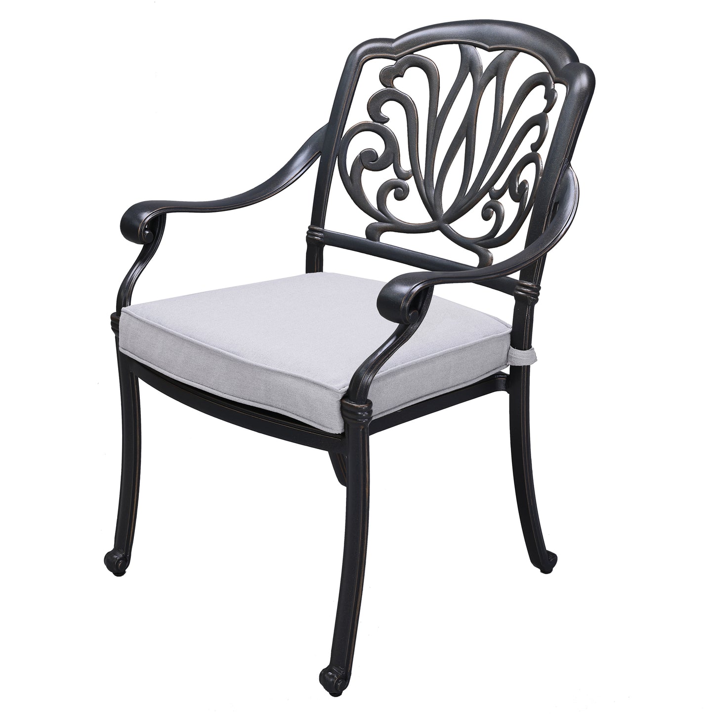 Savanna Patio Outdoor Aluminum Dining Armchair (Set of 2) - Silver