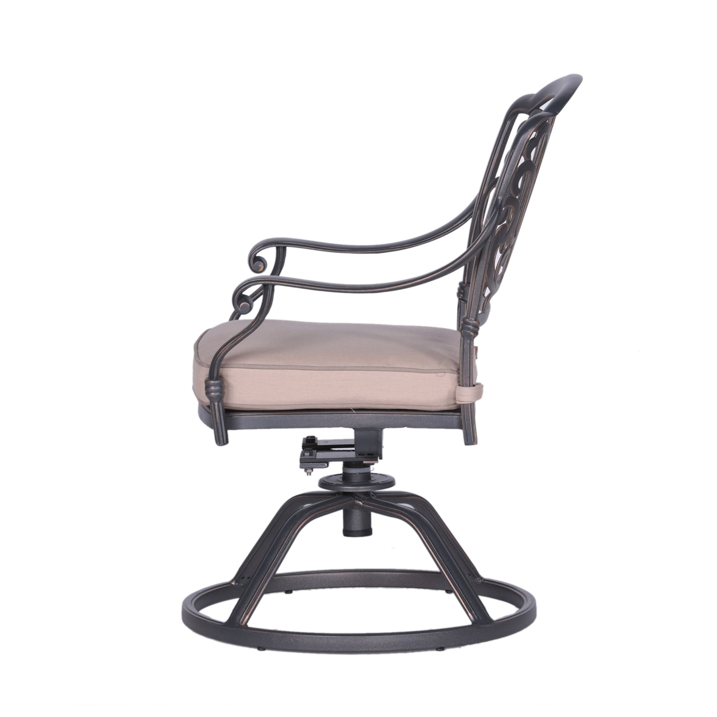Savanna Patio Outdoor Aluminum Swivel Rocker Chairs (Set of 2) - Desert Sand