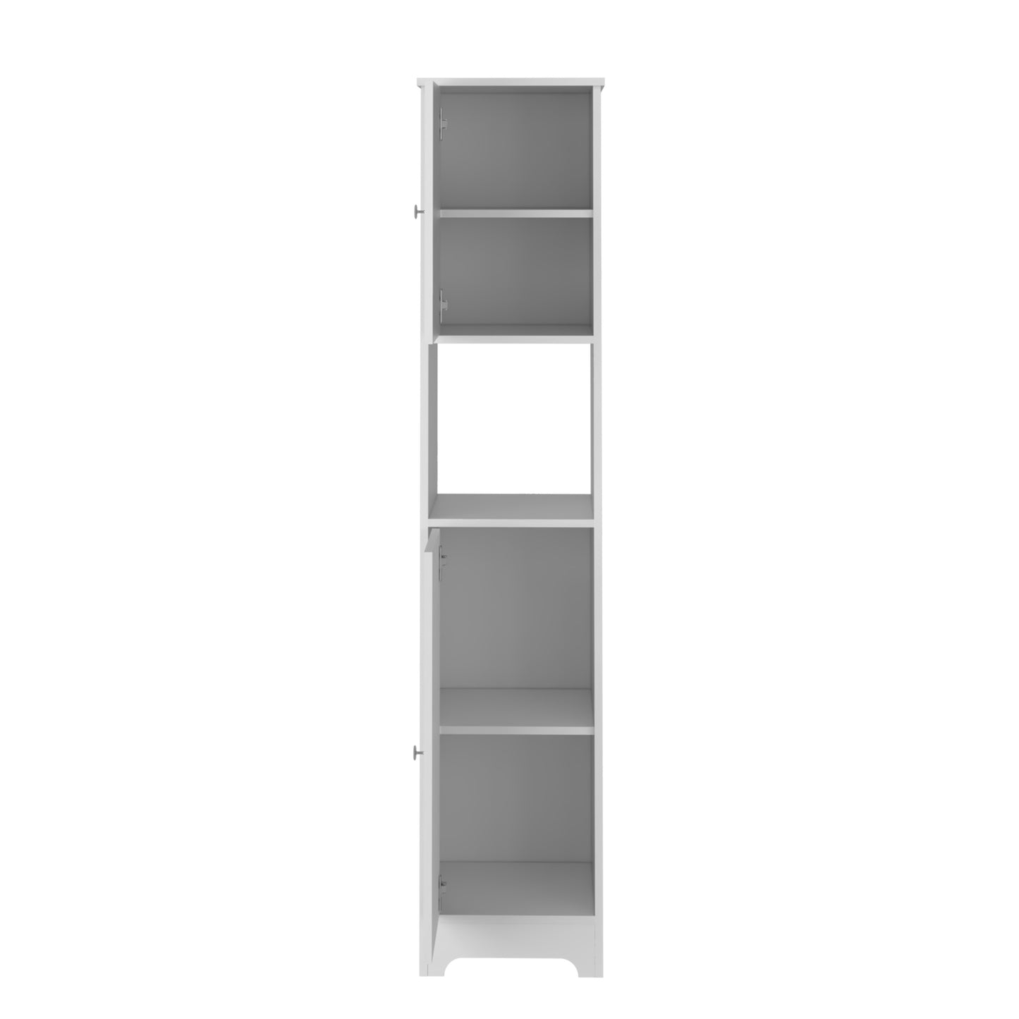 Orion Linen Cabinet Four Interior Shelves - White