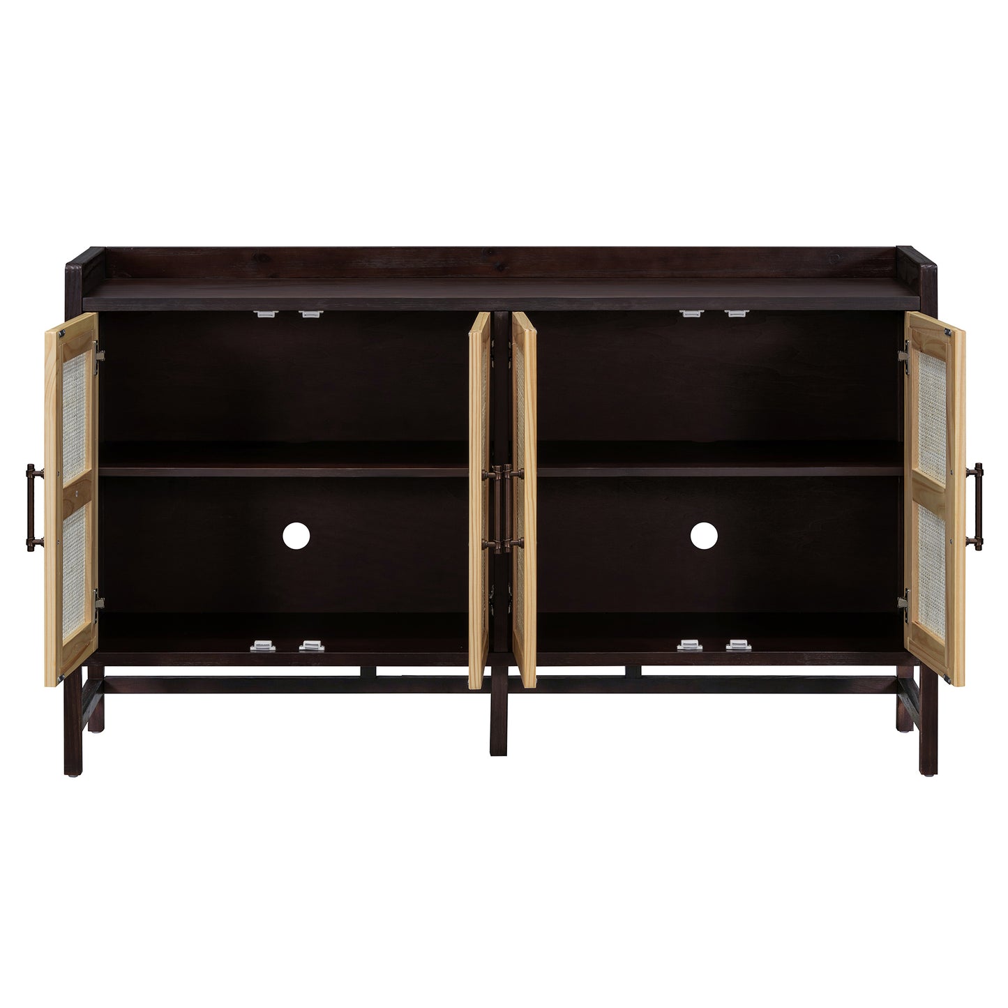 Hana Rattan Doors Sideboard Buffet - Walnut