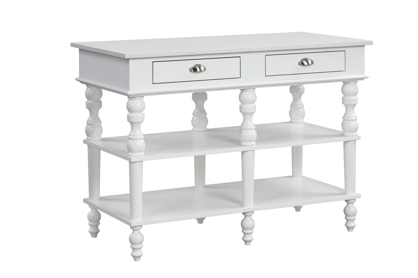 Prep-Master Kitchen Island - White