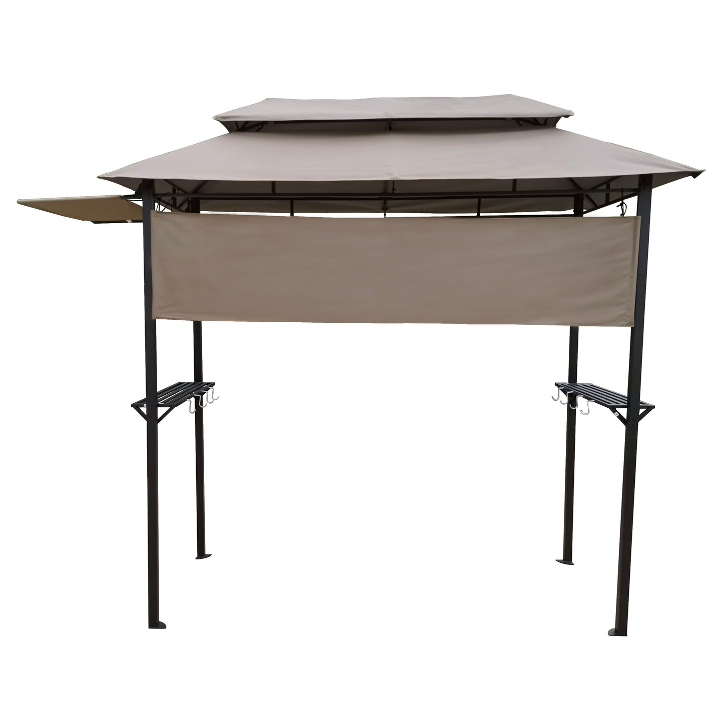 Summer 8x4 ft Metal Gazebo with Soft Top Canopy - Beige