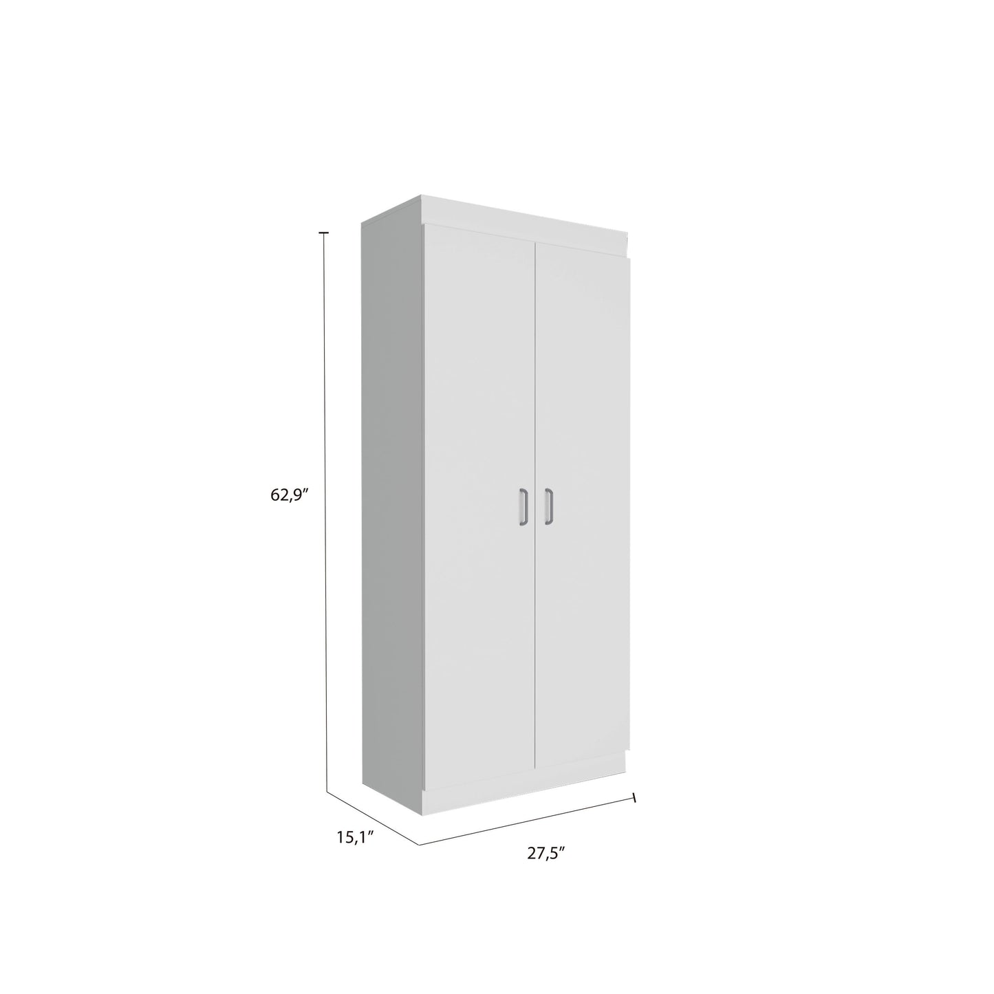 Cherry Hill 5-Shelf Pantry Cabinet - White