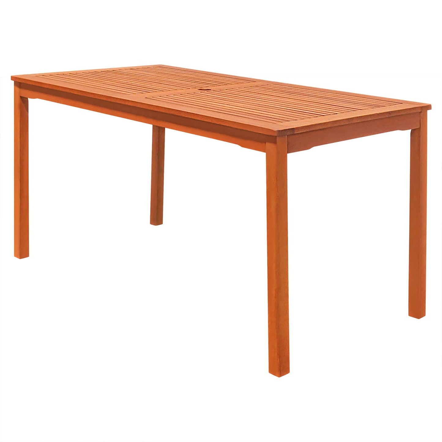 Alyssa Rectangular Coastal Wood Patio Dining Table - Natural