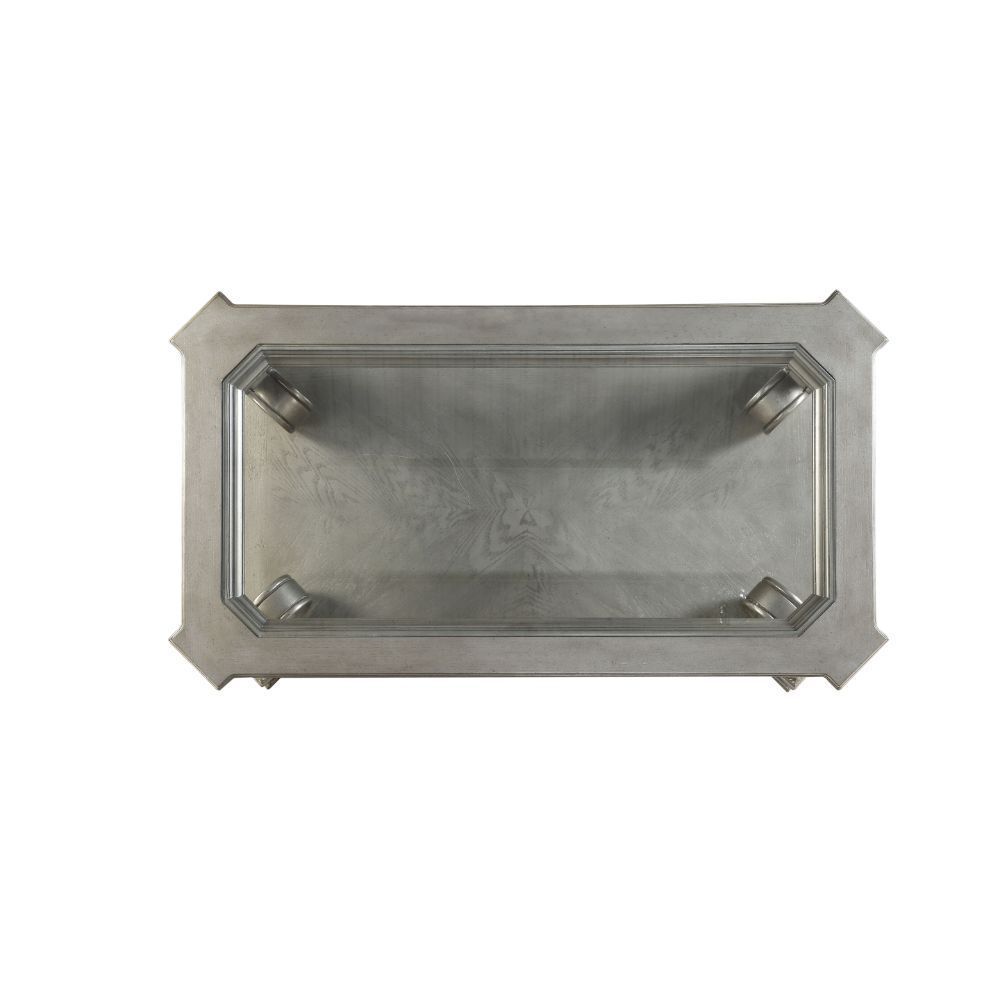 Dynasty Silver Glass Coffee Table