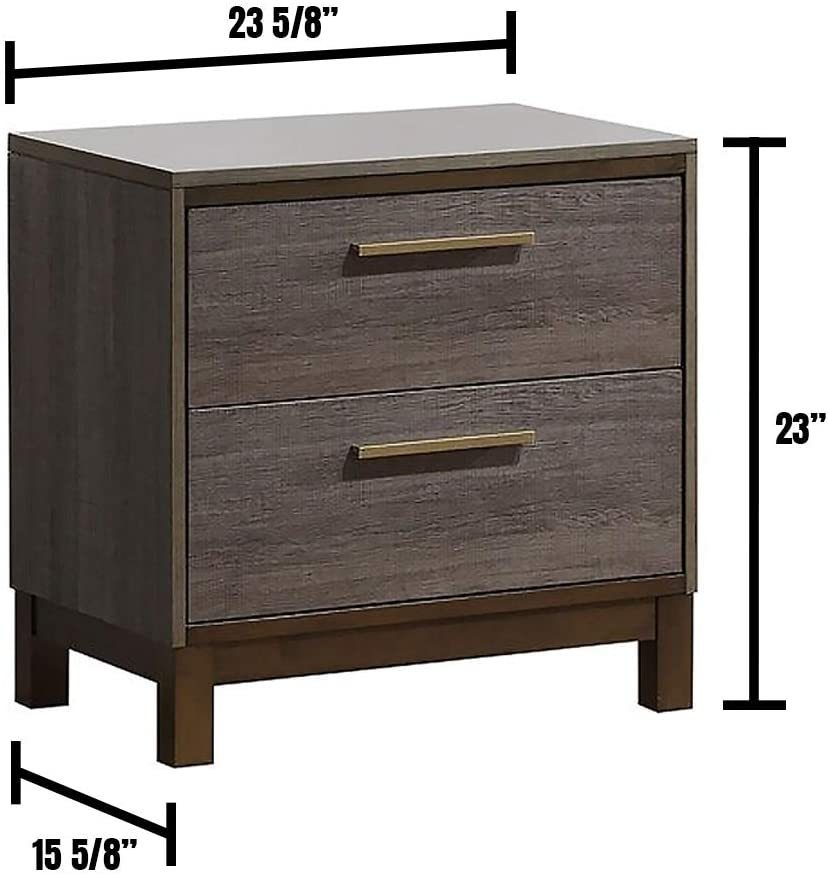 Vara Nightstand Two Tone - Gray