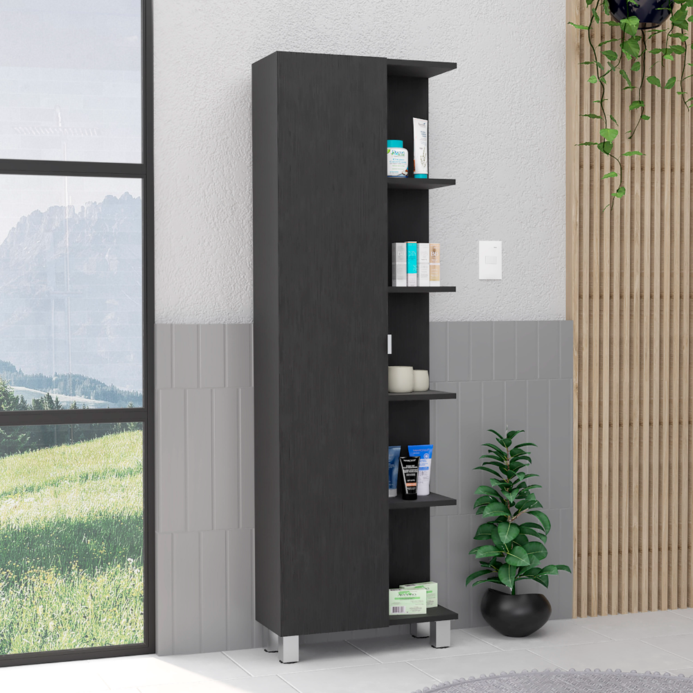 Cio Single Door Cabinet - Black