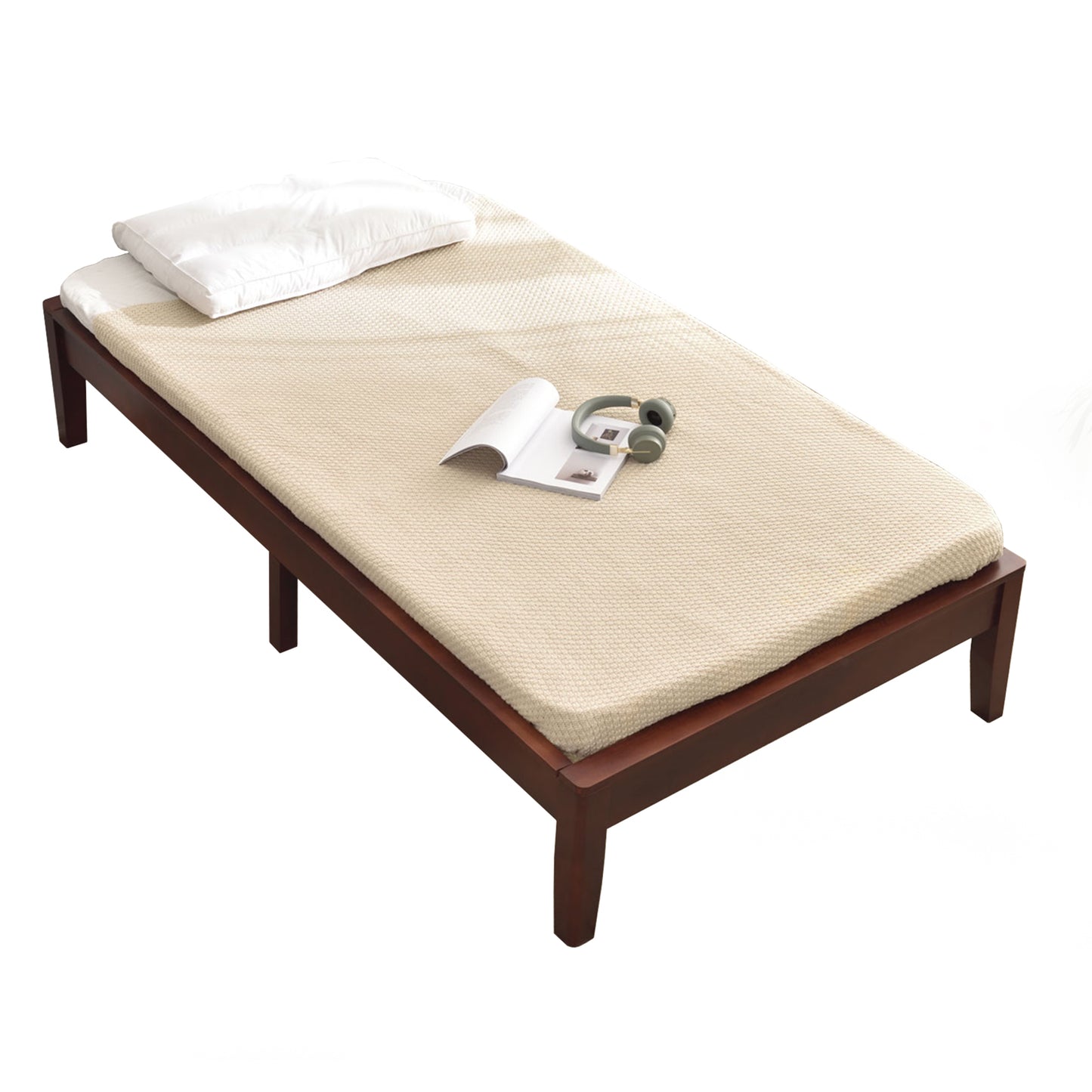Go Green Woods Stella Solid Pine Wood Twin Platform Bed Frame