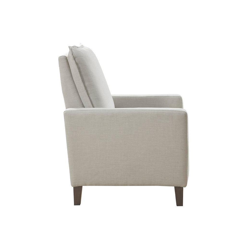 Hugo Upholstered Manual Push Back Recliner - Ivory