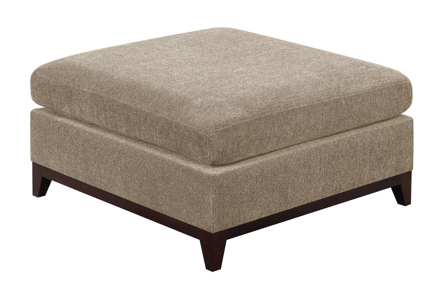 Khal Camel Chenille Fabric Modular Sectional 9pc Set 3x Corner Wedge 4x Armless Chairs and 2x Ottomans