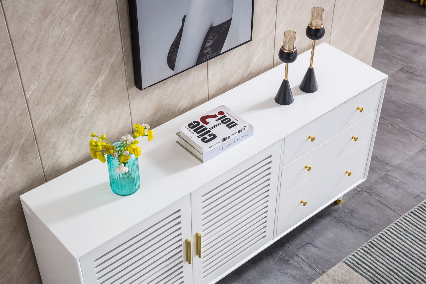 Spacious Haven 4-Drawer Storage Cabinet - White