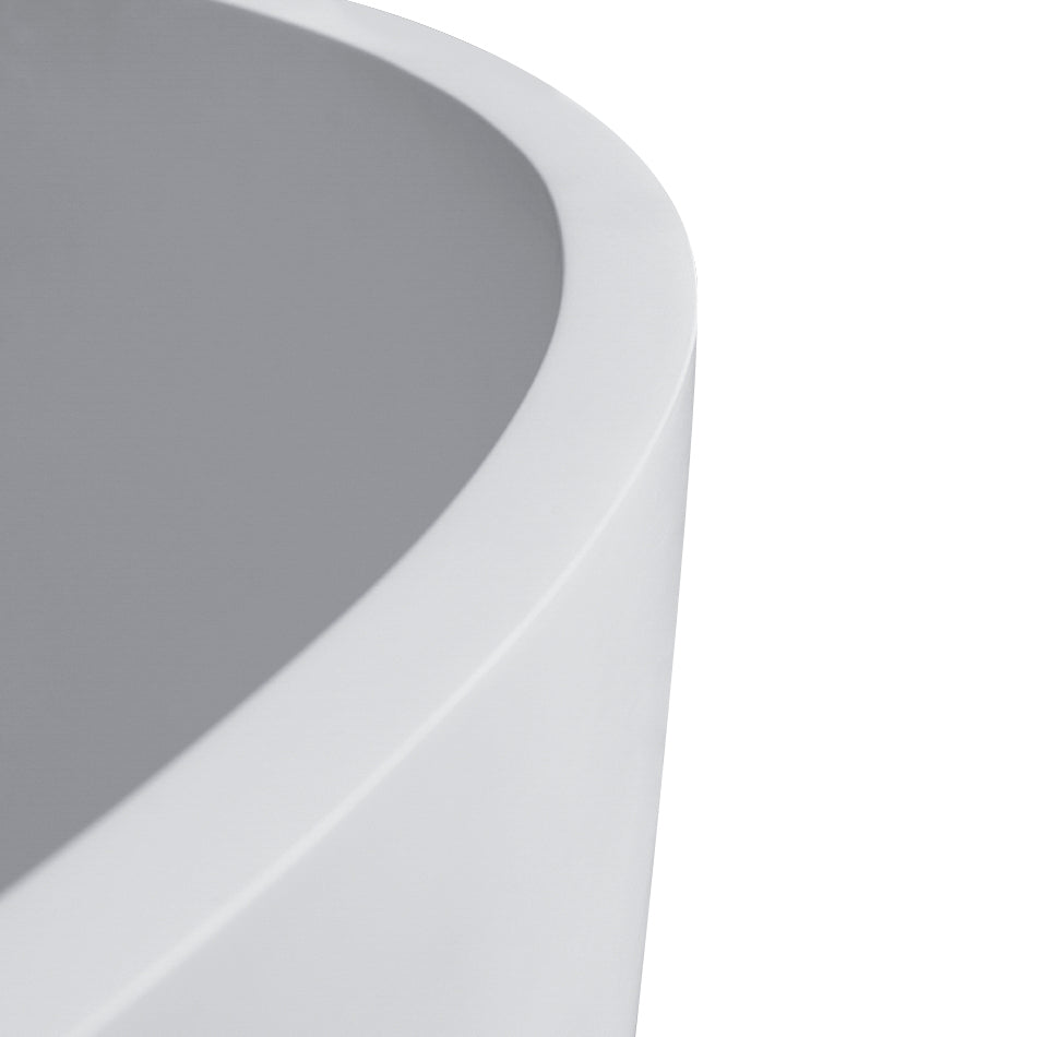 Oceanic Solid Surface Freestanding Bathtub - White