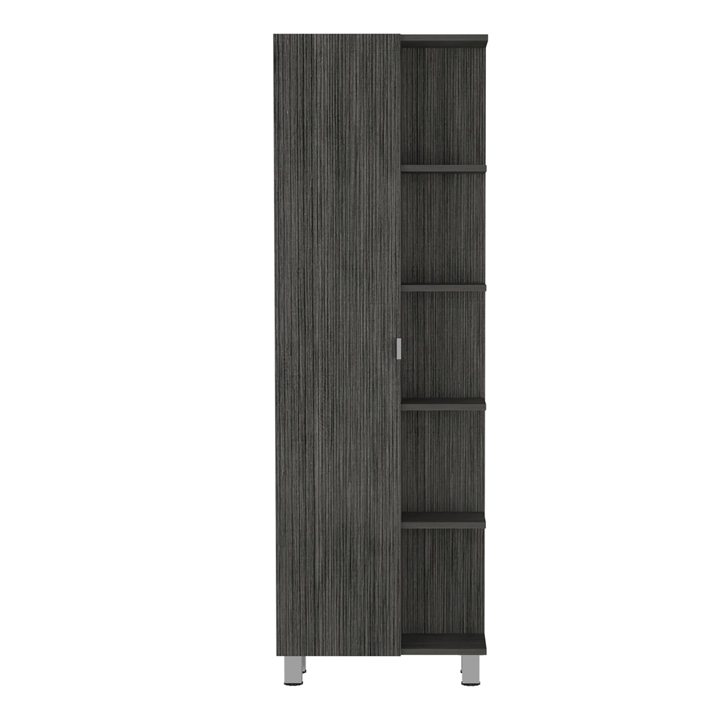 Portland 5-Shelf Linen Cabinet - Gray