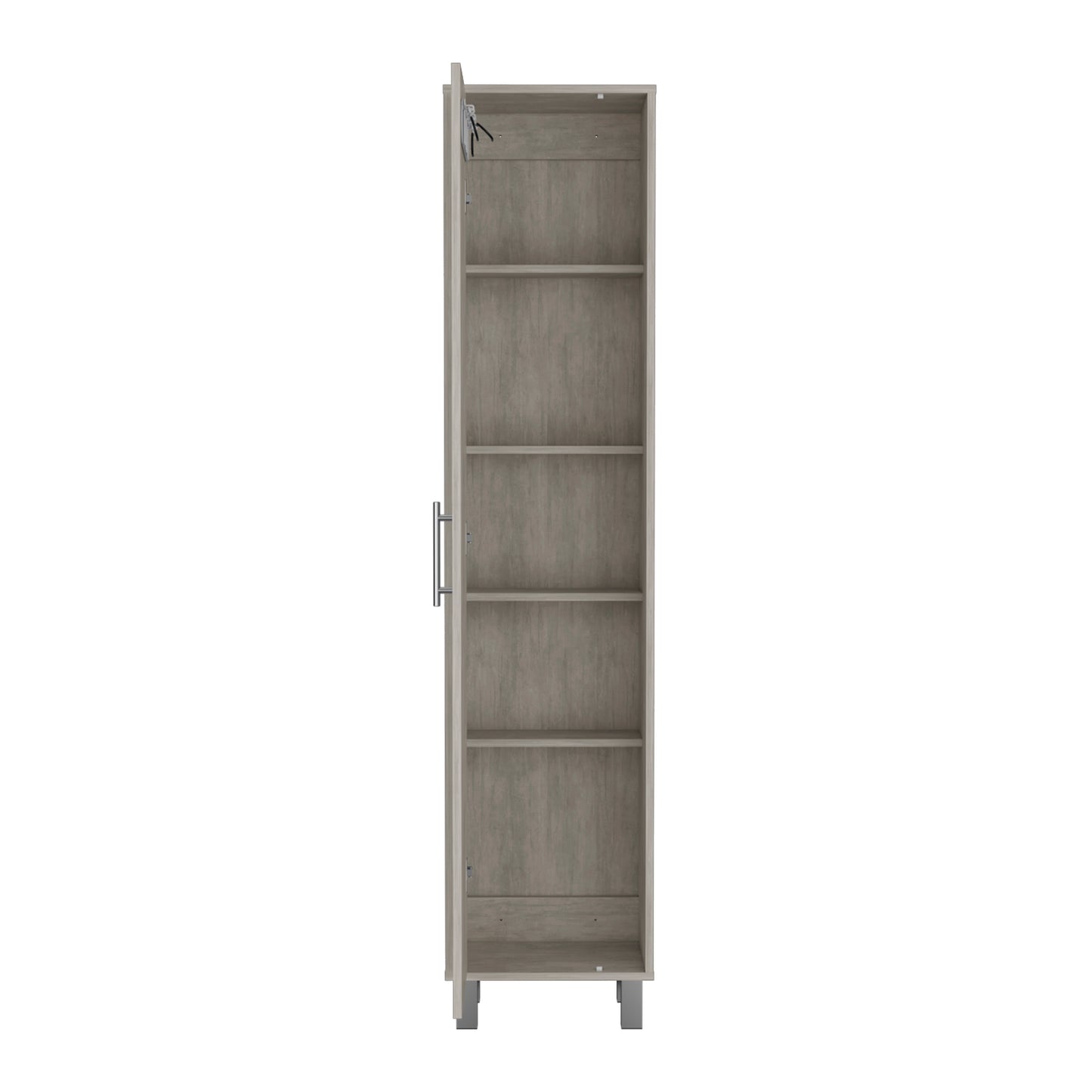 Berna Storage Cabinet With 5-Tier Shelf - Gray
