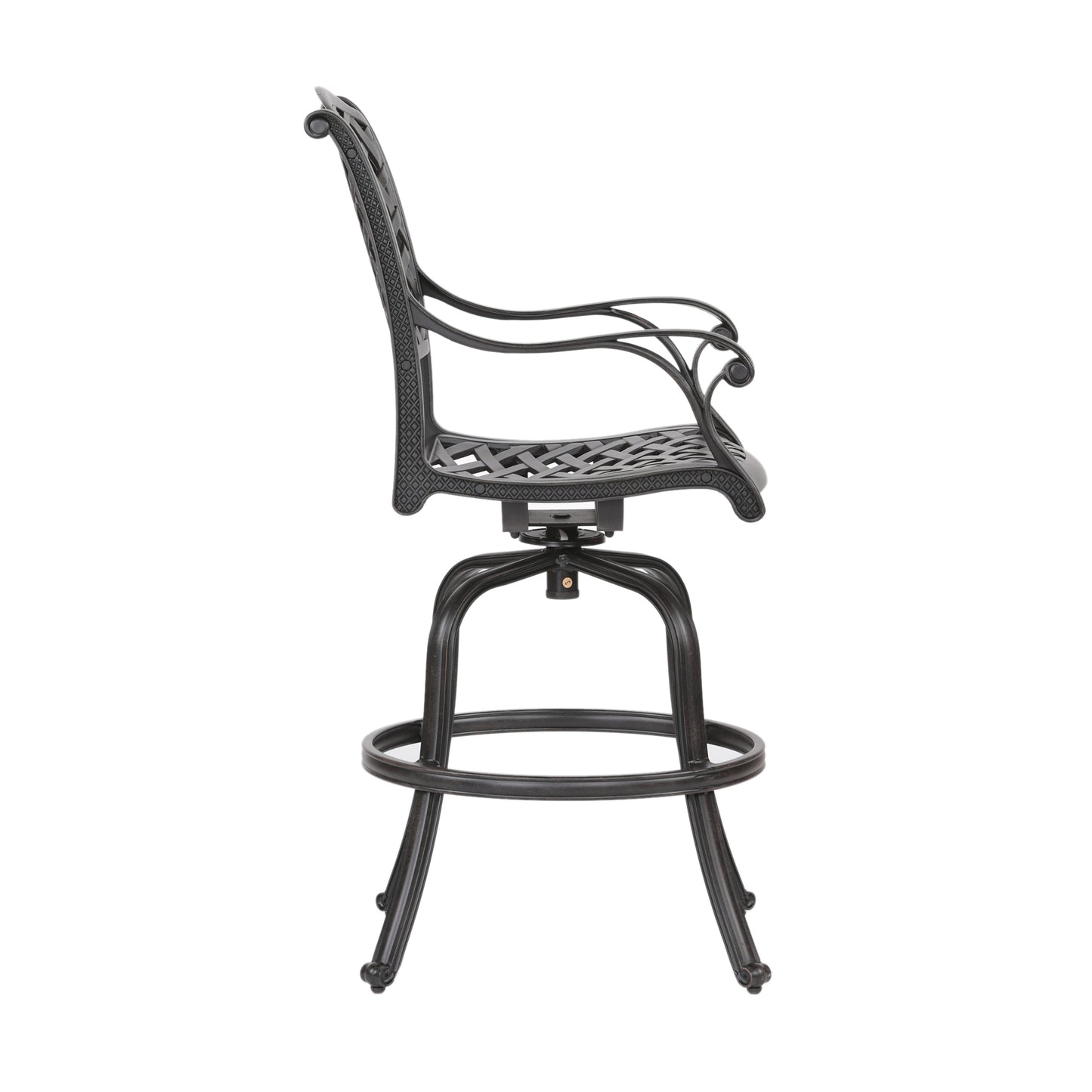 Mico Patio Outdoor Aluminum Bar Stool (Set of 2) - Brown