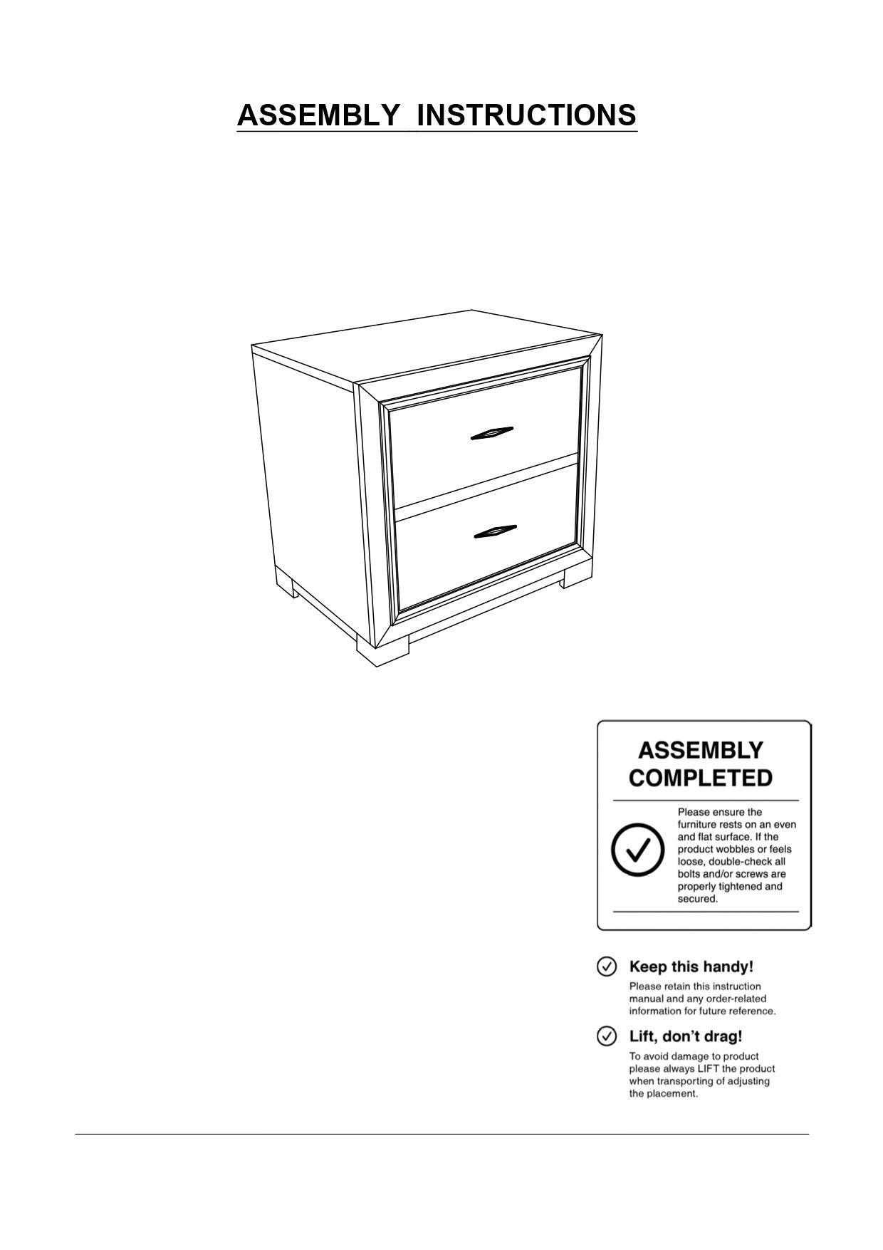 Josh Solid Wood Nightstand - Gray