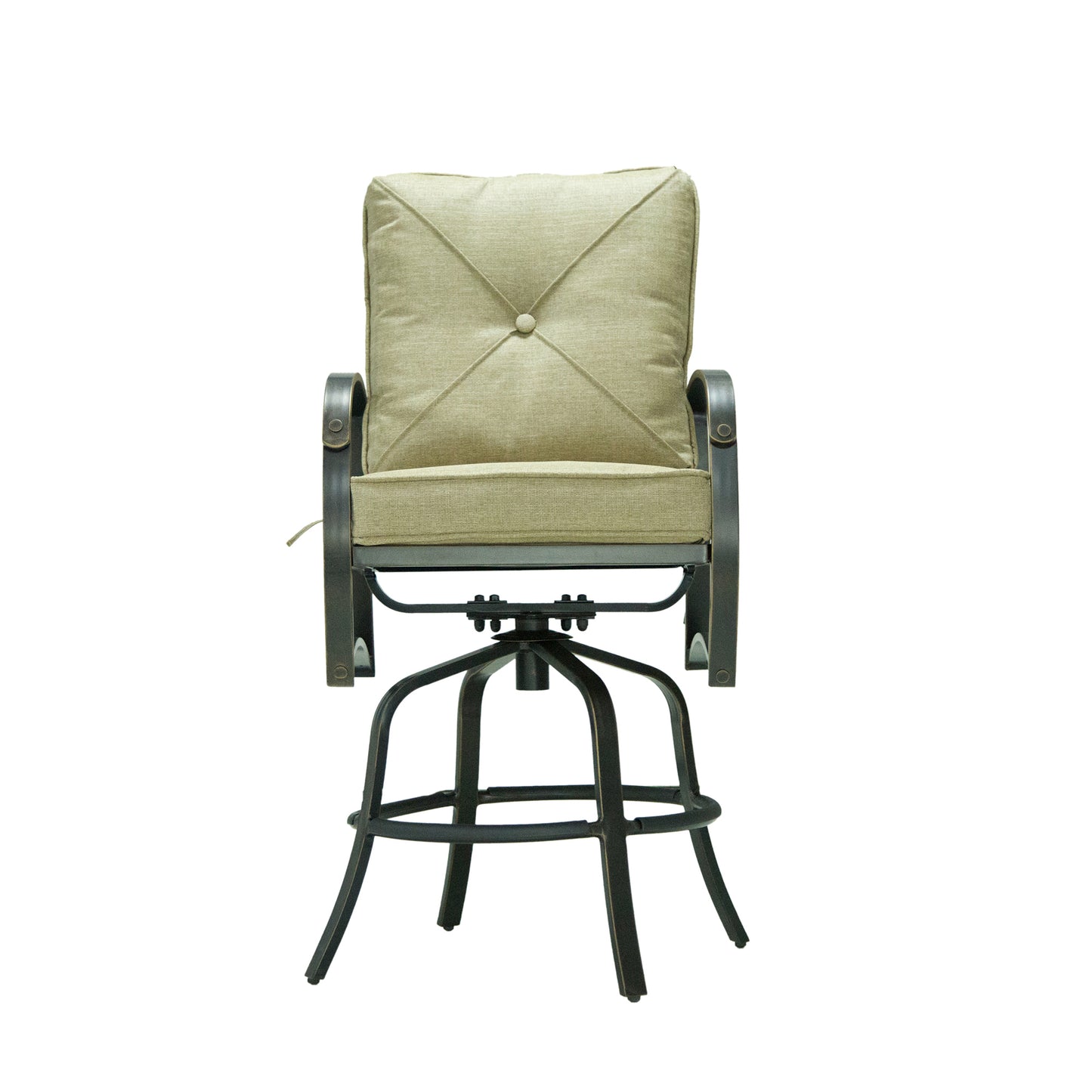 Rayna Outdoor Bar Stool (Set of 2) - Antique Bronze