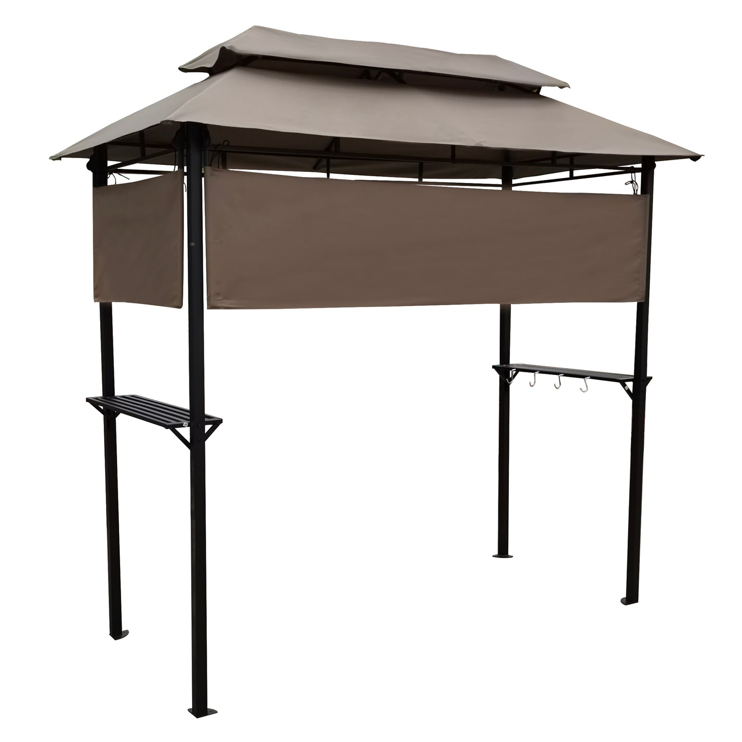 Summer 8x4 ft Metal Gazebo with Soft Top Canopy - Beige