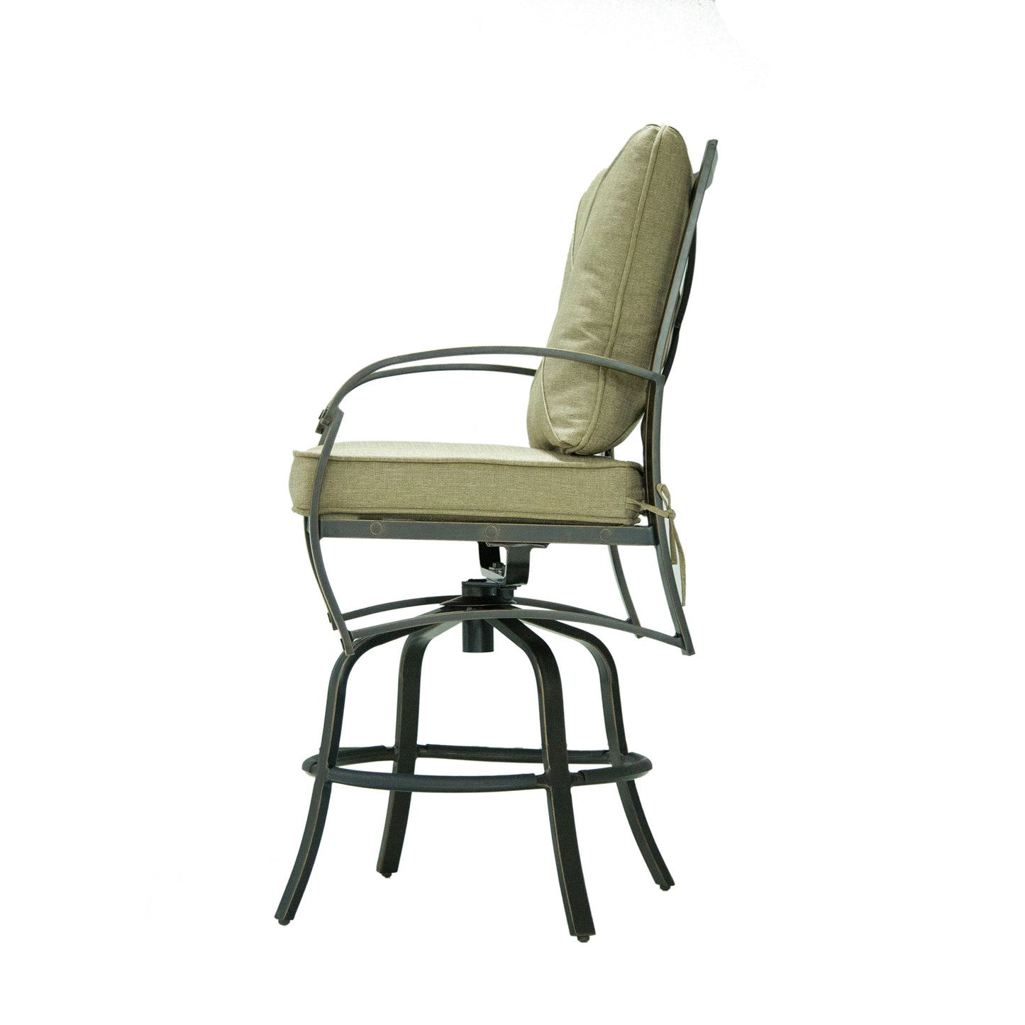 Rayna Outdoor Bar Stool (Set of 2) - Antique Bronze