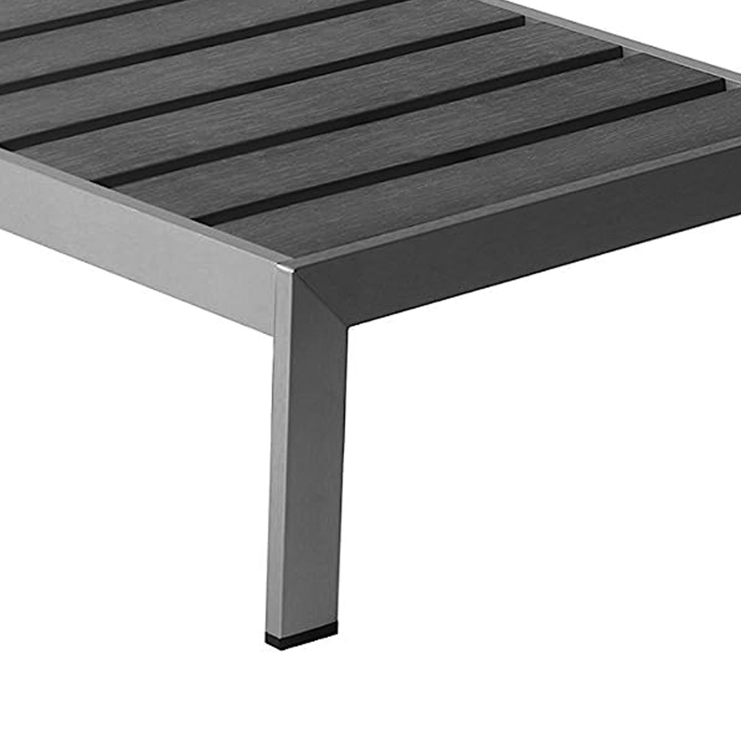 Odelia Anodized Aluminum Wheeled Lounger - Gray