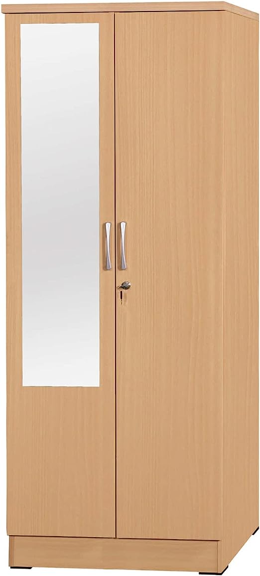 Go Green Woods Harmony Two Door Armoire Wardrobe with Mirror Beech