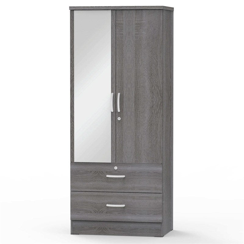Go Green Woods Grace Armoire Wardrobe with Mirror & Drawers