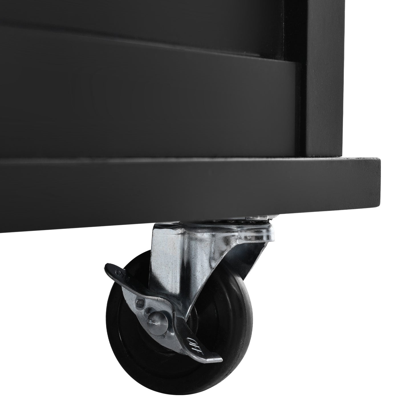 Culinary Kitchen Cart with Countertop With Barn Door - Black