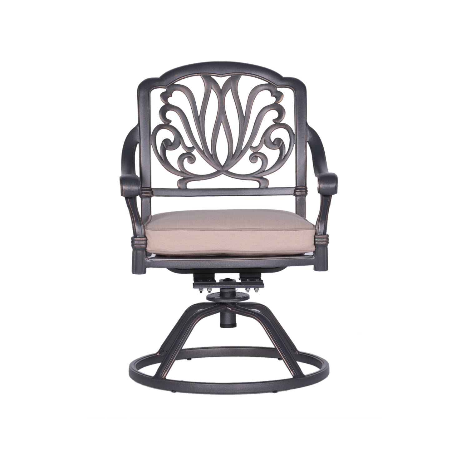 Savanna Patio Outdoor Aluminum Swivel Rocker Chairs (Set of 2) - Desert Sand