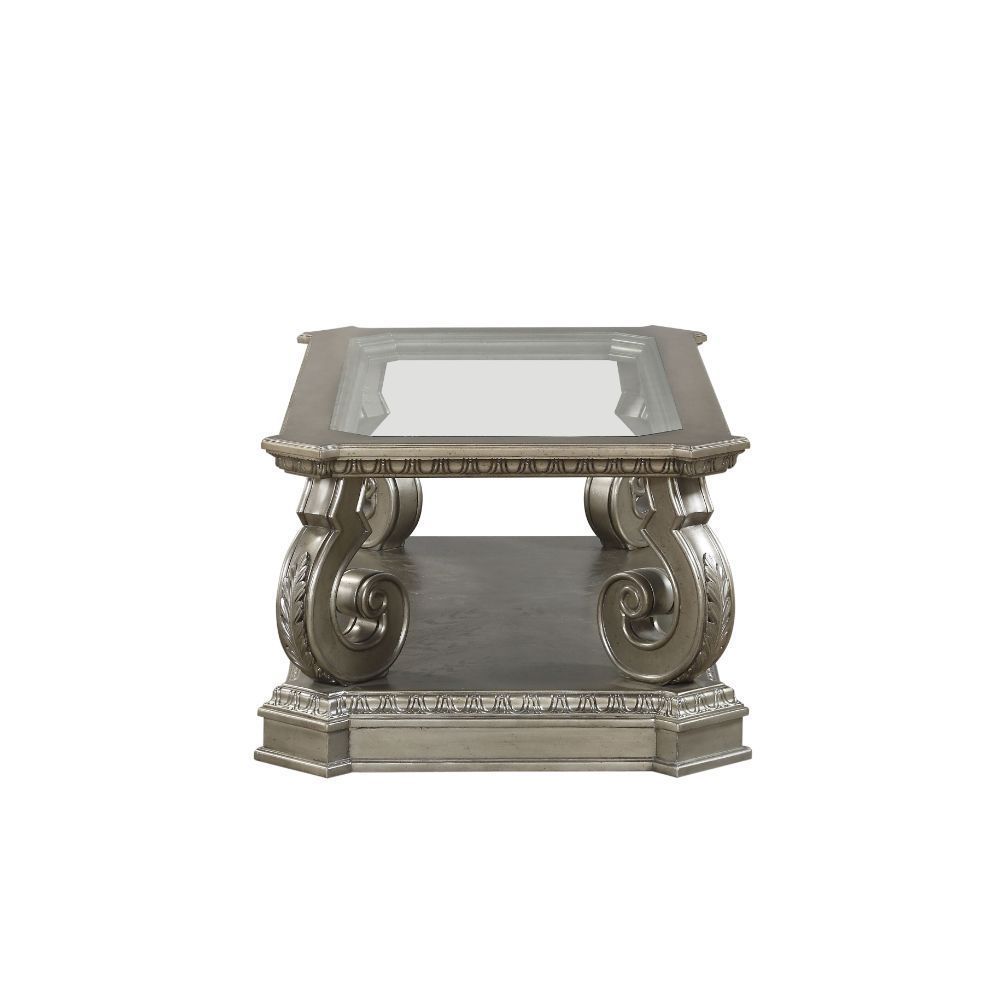 Dynasty Silver Glass Coffee Table