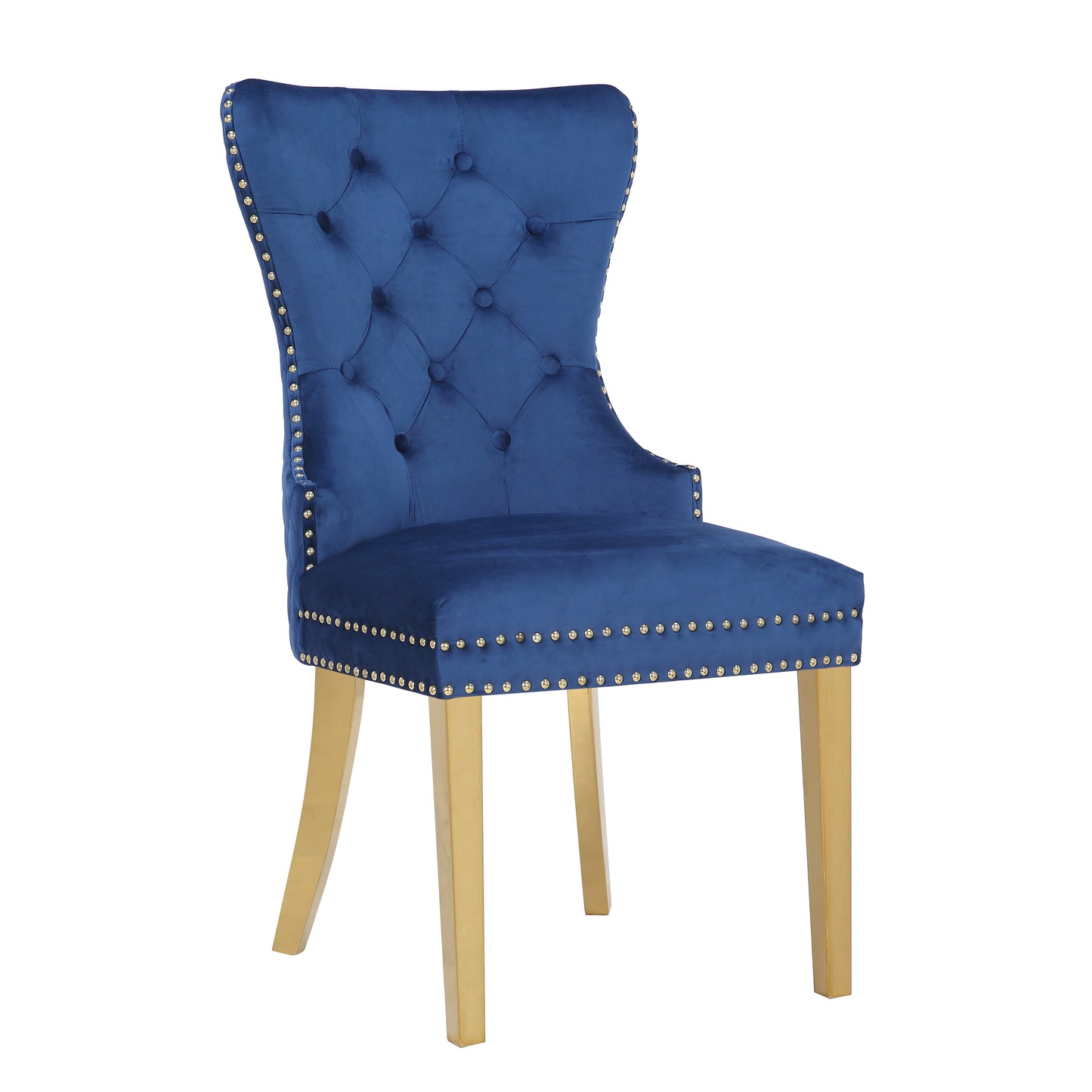 Newton Dining Velvet Chair (Set of 2) - Navy