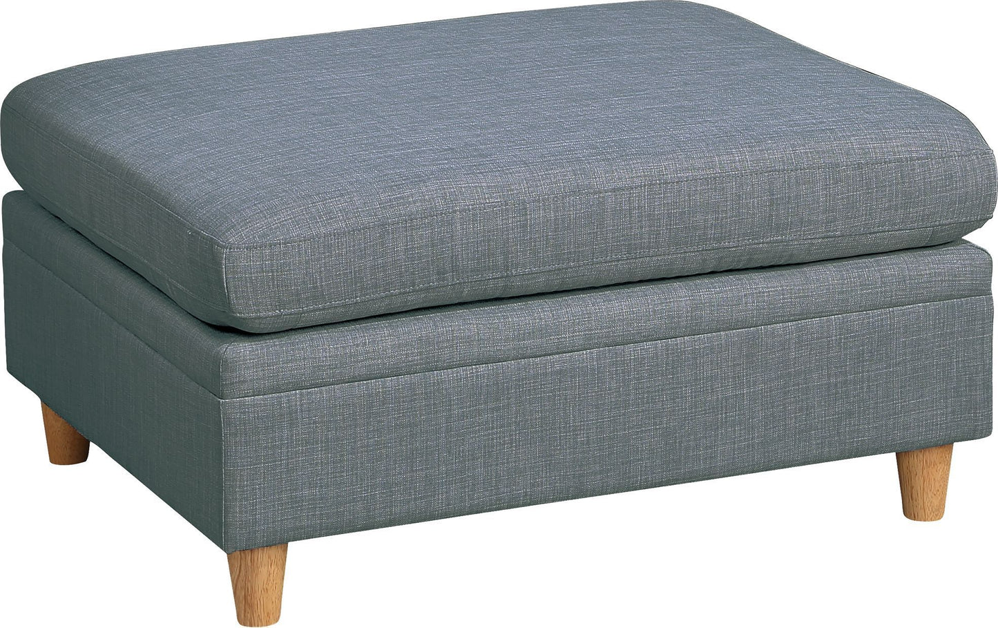 Felix 6pc Modular Sectional Sofa Set 3x Wedges 2x Armless Chair And 1x Ottoman - Steel Gray