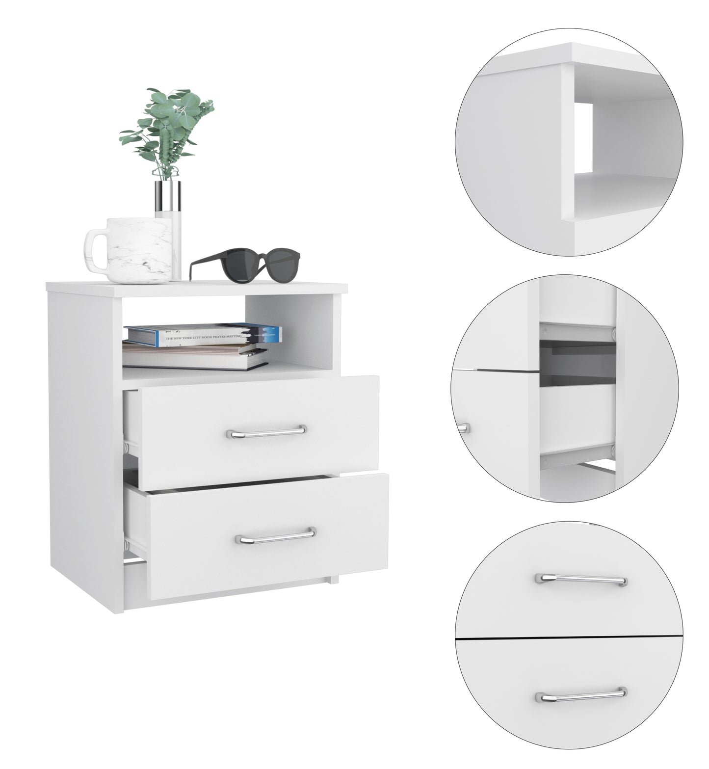 Brookeline 2-Drawer Nightstand - White