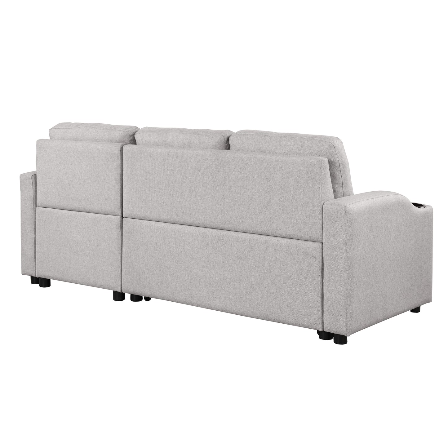 Oris Padded Pull Out Sofa Bed - Gray