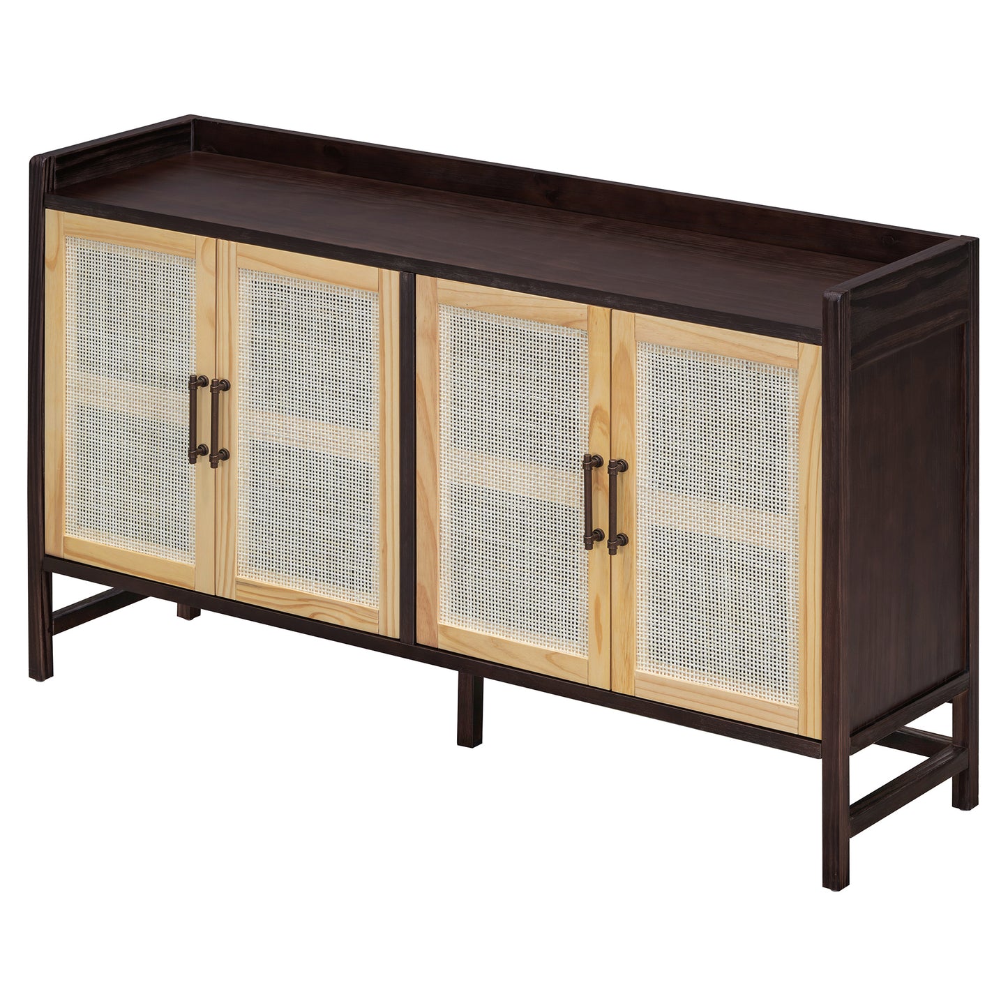 Hana Rattan Doors Sideboard Buffet - Walnut