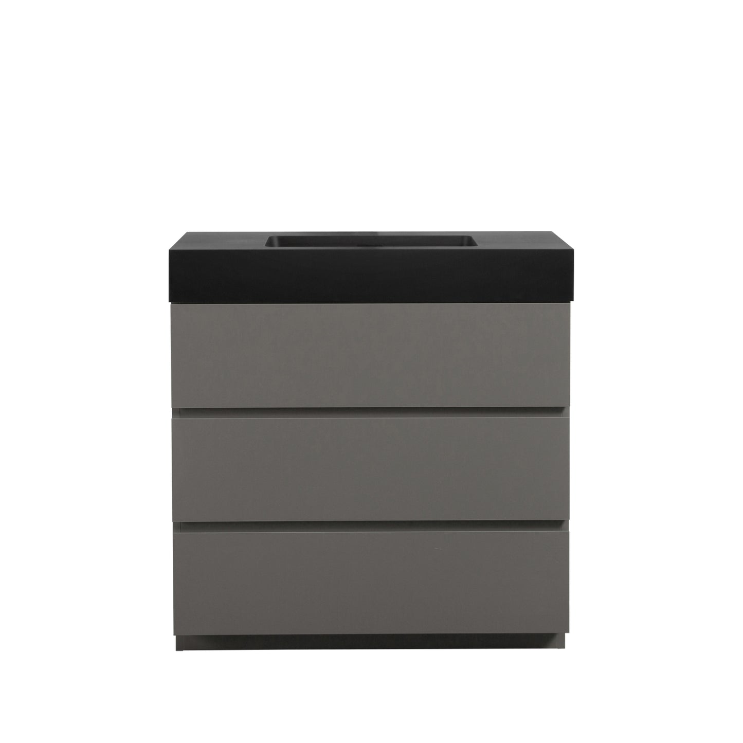 Kito 36" Bathroom Vanity with Sink without Drain and Faucet - Gray