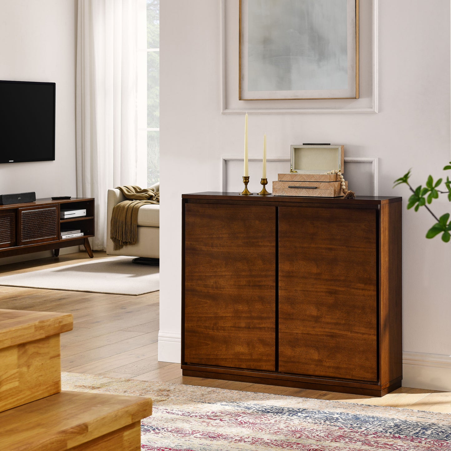 Marion Storage Wooden Cabinet - Walnut