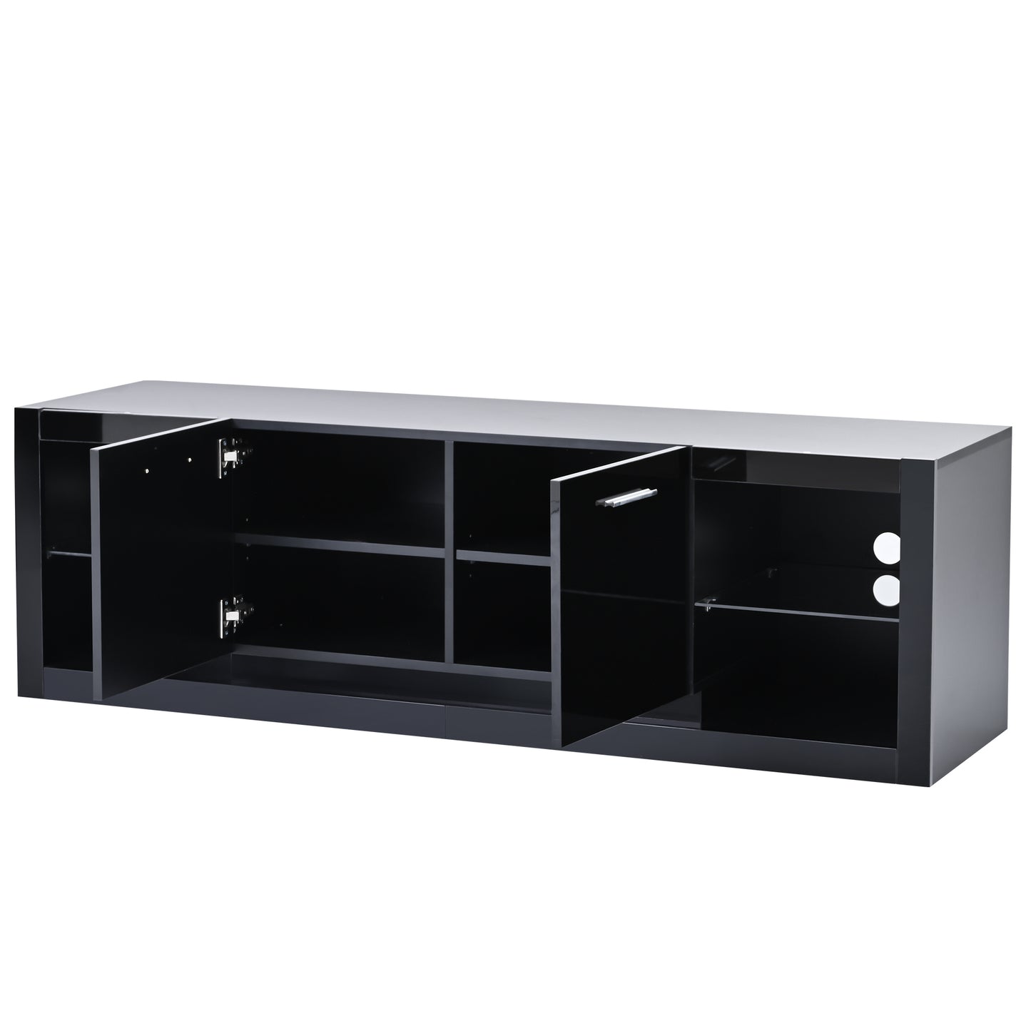 Bebe TV Stand with LED Color Changing Lights - Black
