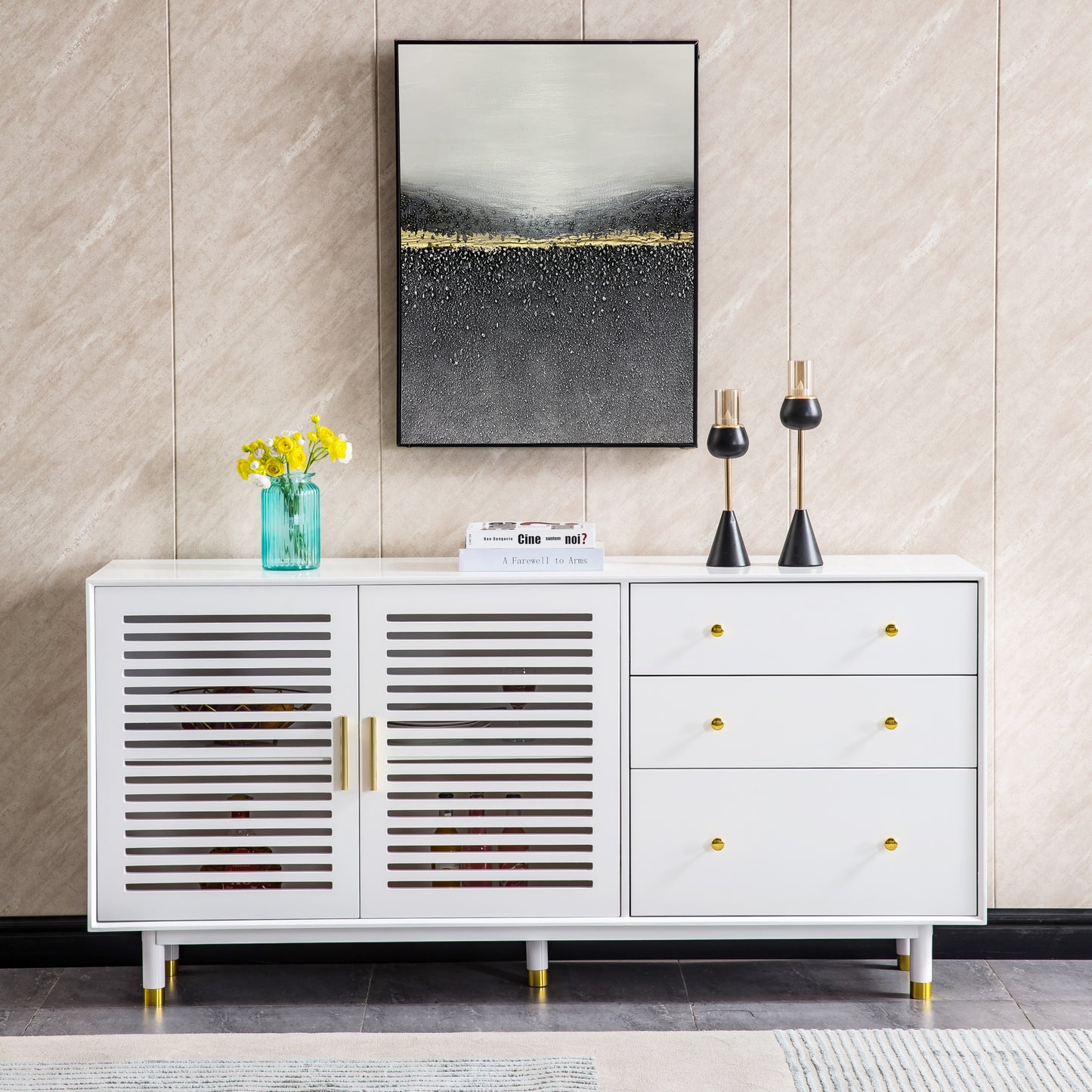 Spacious Haven 4-Drawer Storage Cabinet - White